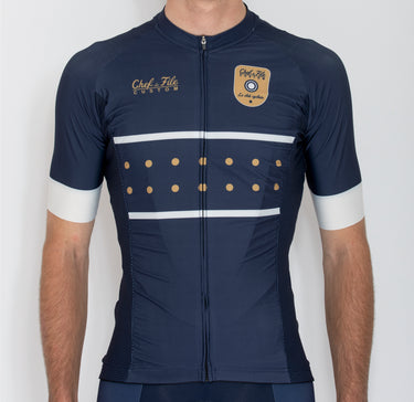 maillot de vélo manches courtes personnalisé Chef de File gamme Confort avec coupe cyclo