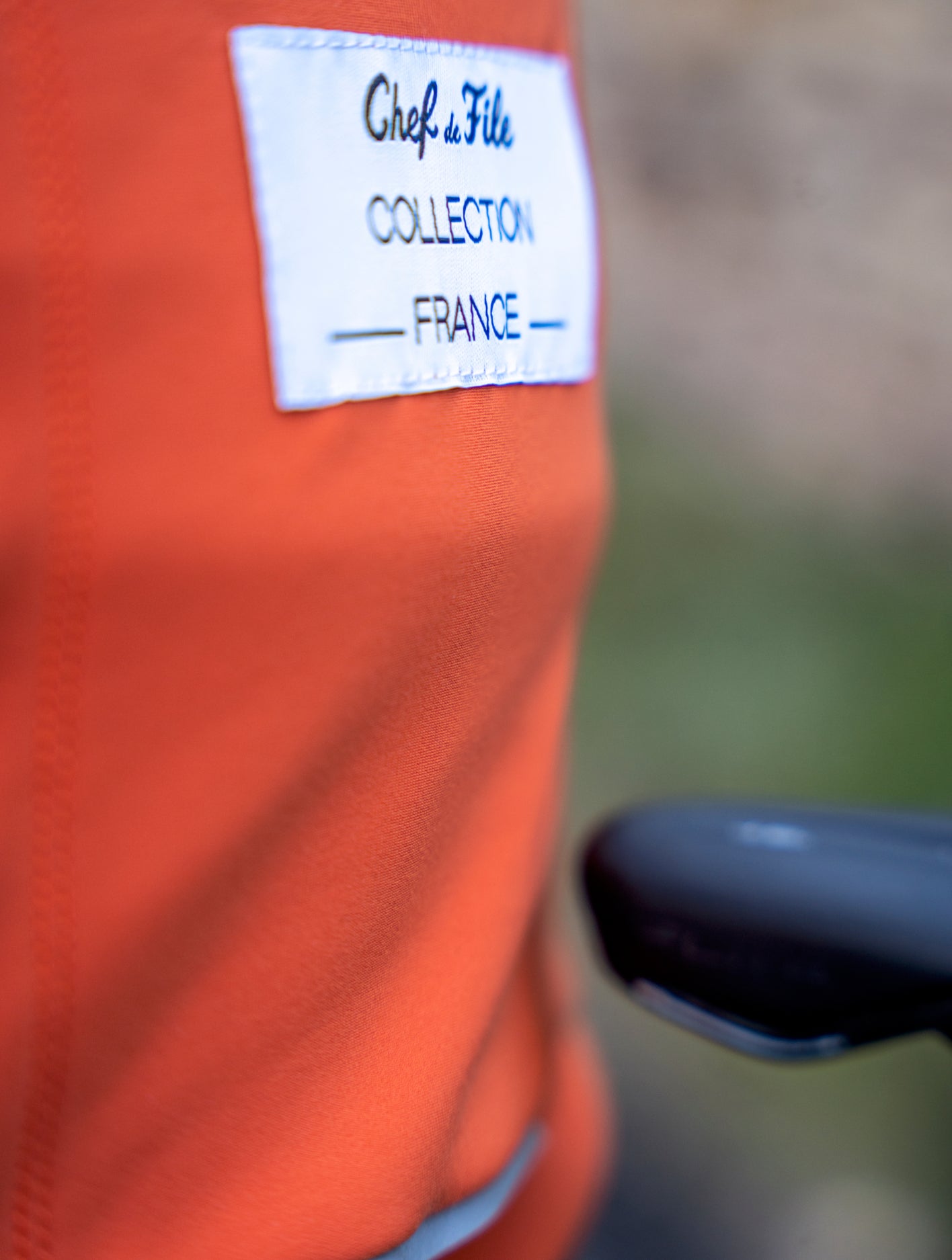 Veste de vélo collection hiver Chef de File premium couleur orange