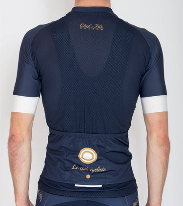 maillot de vélo manches courtes personnalisé Chef de File gamme Confort avec coupe cyclo 