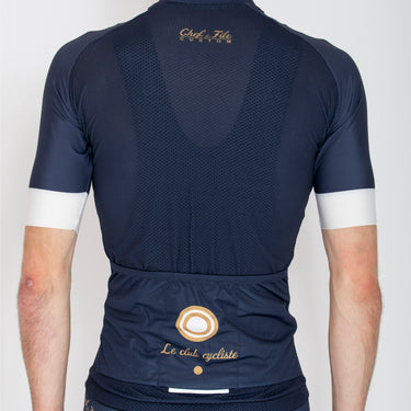 maillot de vélo manches courtes personnalisé Chef de File gamme Confort avec coupe cyclo 